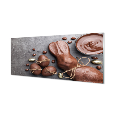 Skleněný panel Čokoládová tyčinka králík
