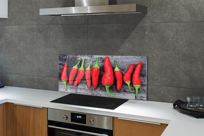 Skleněný panel červené papriky