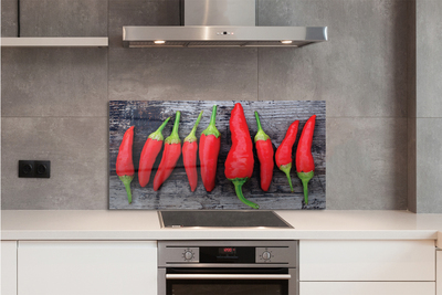 Skleněný panel červené papriky