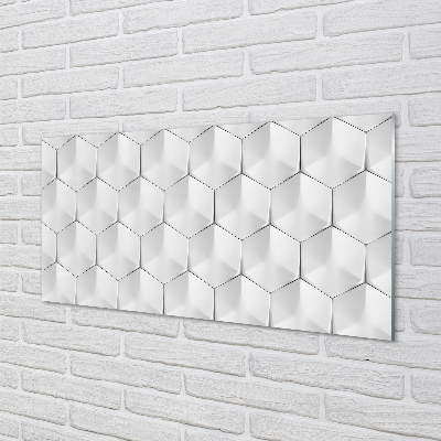 Skleněný panel 3d šestiúhelníky