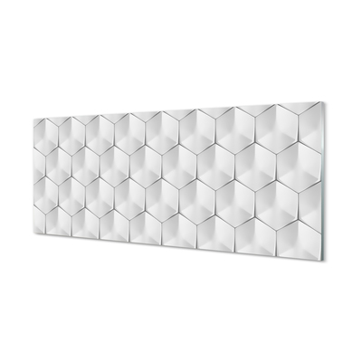 Skleněný panel 3d šestiúhelníky