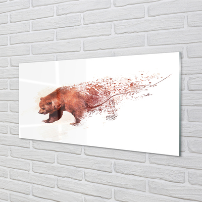Skleněný panel Medvěd