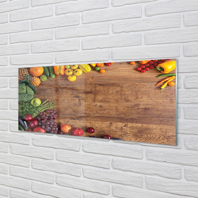Skleněný panel Board chřest ananas jablko