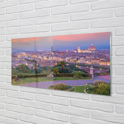 Skleněný panel řeka Itálie Panorama