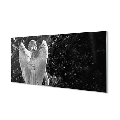 Skleněný panel Anděl křídla strom
