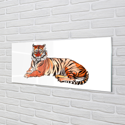 Skleněný panel malované tygr