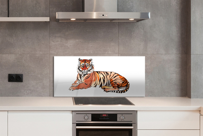 Skleněný panel malované tygr