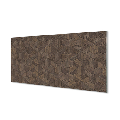 Skleněný panel dřevěné šestiúhelníky