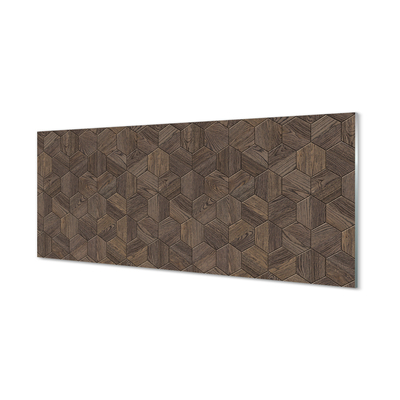 Skleněný panel dřevěné šestiúhelníky