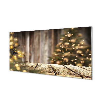 Skleněný panel Desky vánoční stromky