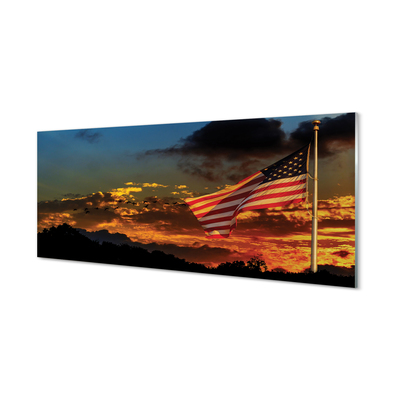 Skleněný panel Vlajka USA