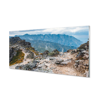 Skleněný panel hory