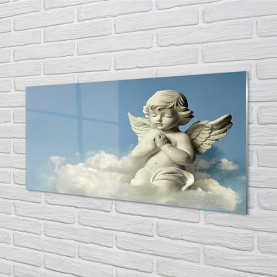 Skleněný panel Anděl nebe mraky