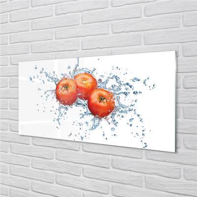 Skleněný panel rajčata voda