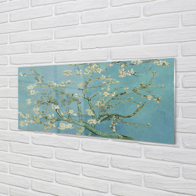 Skleněný panel Art mandlové květy