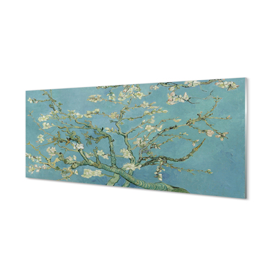 Skleněný panel Art mandlové květy