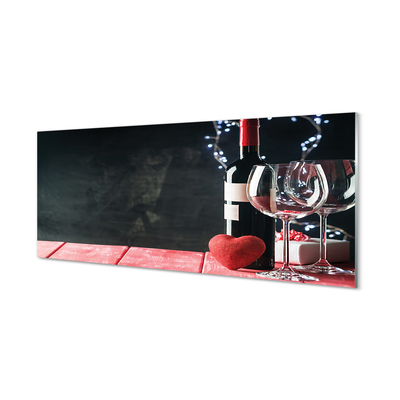 Skleněný panel Heart of glass sklenice na víno