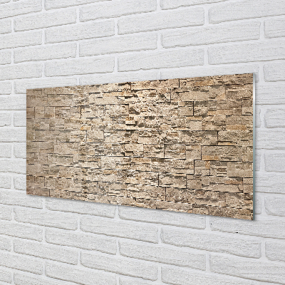 Skleněný panel Cihlová zeď kamenná