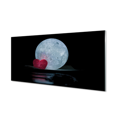 Skleněný panel Srdcem Měsíce