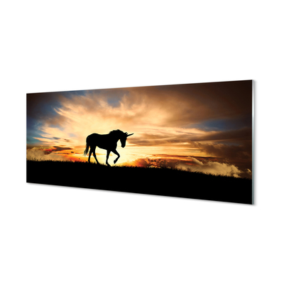 Skleněný panel Unicorn sunset