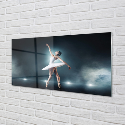 Skleněný panel Bílý balet šaty žena