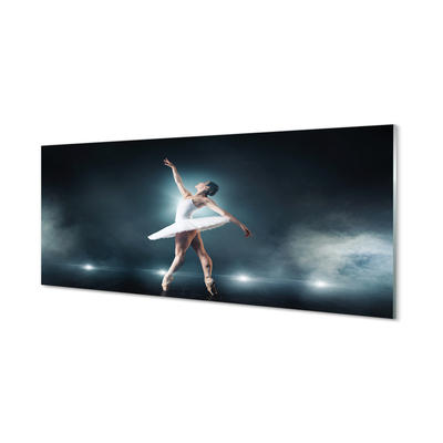 Skleněný panel Bílý balet šaty žena