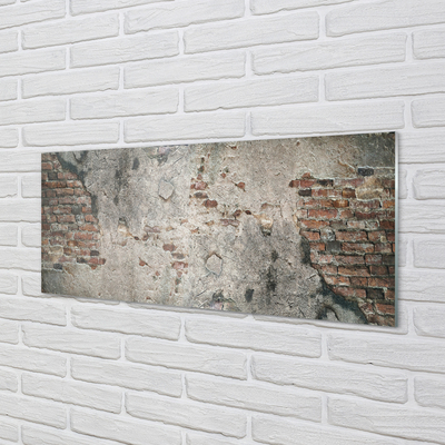 Skleněný panel Kamenná cihlová zeď