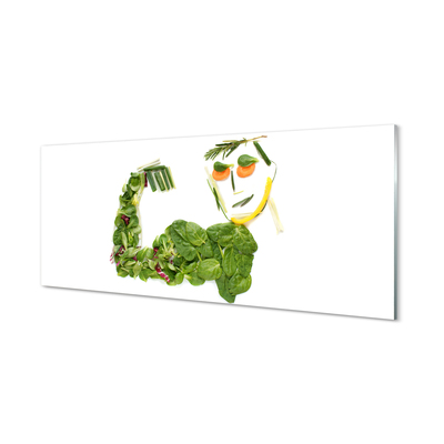 Skleněný panel Znak se zeleninou