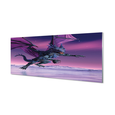 Skleněný panel Dragon pestré oblohy