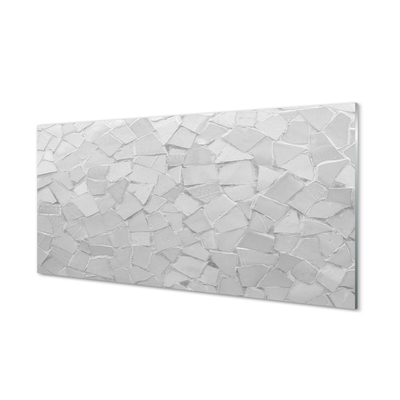 Skleněný panel šedivé polygony