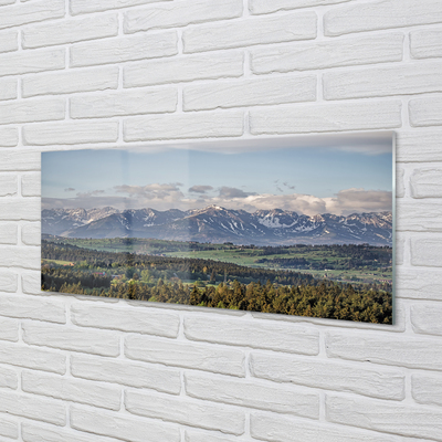 Skleněný panel hory