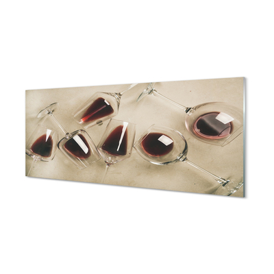 Skleněný panel skleničky na víno