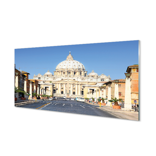 Skleněný panel Katedrála Řím ulice budovy