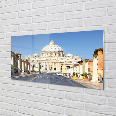 Skleněný panel Katedrála Řím ulice budovy