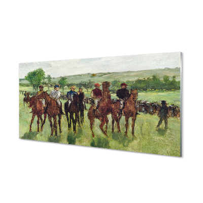 Skleněný panel Art jízda na koni