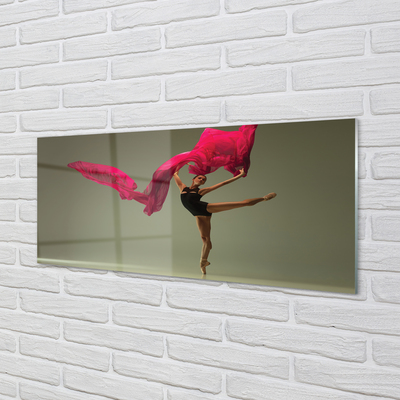 Skleněný panel Baletka růžová Materiál
