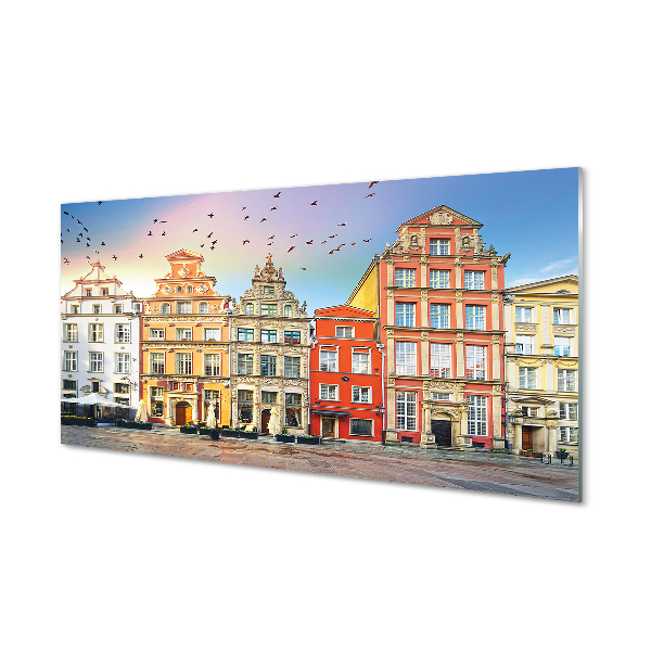 Skleněný panel Gdańsk budovy staré město