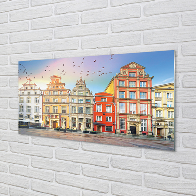 Skleněný panel Gdańsk budovy staré město