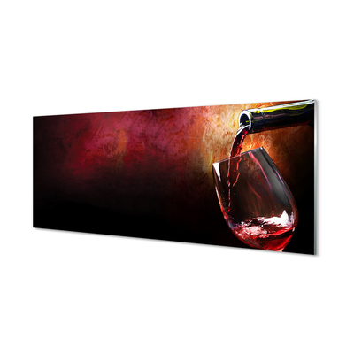 Skleněný panel červené víno