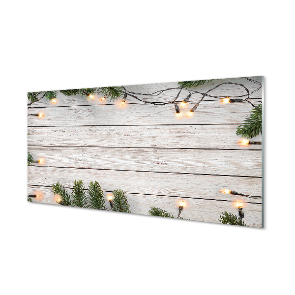 Skleněný panel Větvičky světlé dřevo