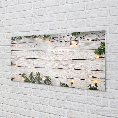 Skleněný panel Větvičky světlé dřevo