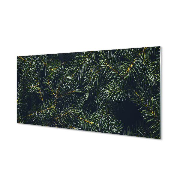 Skleněný panel Vánoční strom větvičky
