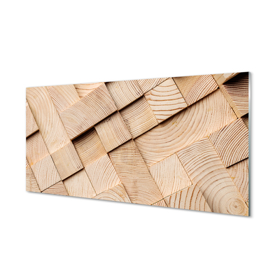 Skleněný panel složení zrna dřeva