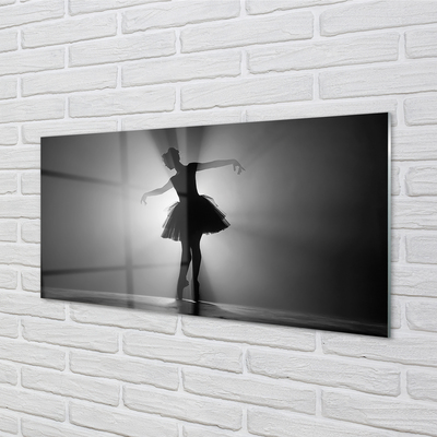 Skleněný panel Baletka šedé pozadí