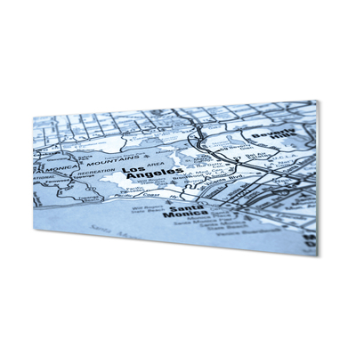 Skleněný panel plán města