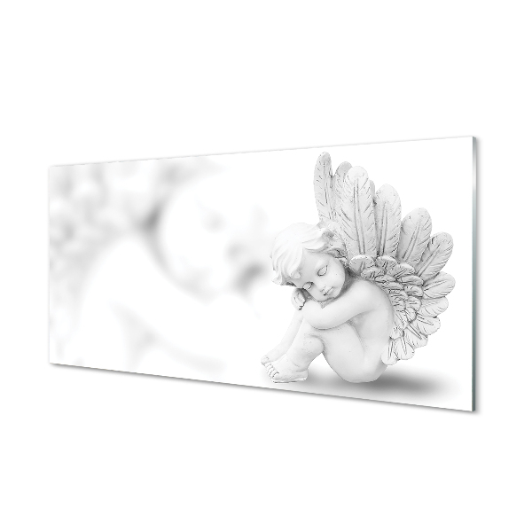 Skleněný panel spící anděl