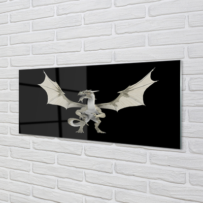 Skleněný panel bílý drak