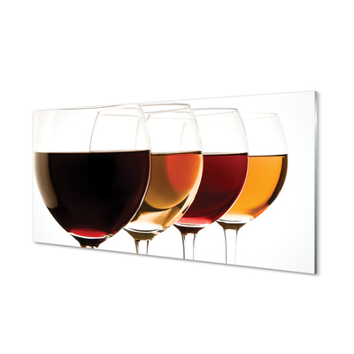 Skleněný panel sklenice vína