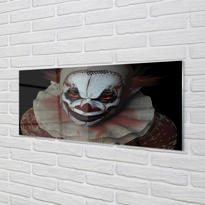 Skleněný panel Scary clown