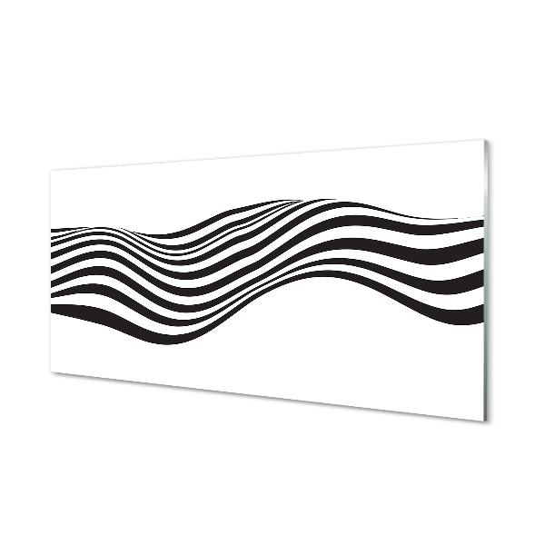 Skleněný panel Zebra pruhy vlna